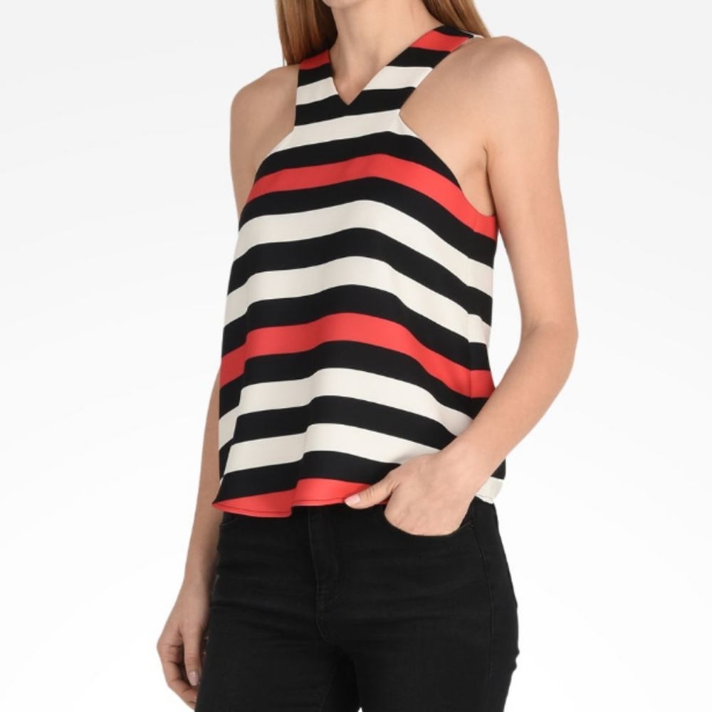 Armani Exchange Pop Stripe Halter Top